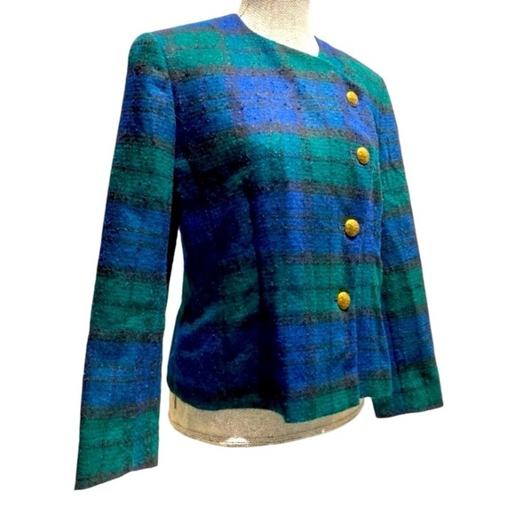 Vintage Pendleton Petite Virgin Wool Double Breasted Jacket - Picture 2 of 6